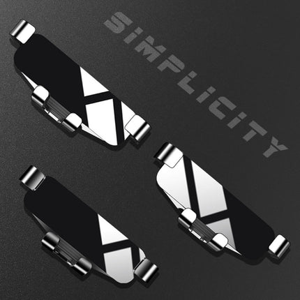650 Vehicle-mounted Mobile Phone Gravity Bracket Air Outlet Navigation Holder, Silver, Black, Paste Silver, Paste Black