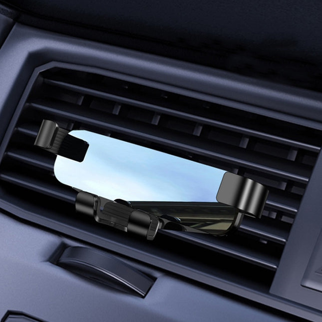 650 Vehicle-mounted Mobile Phone Gravity Bracket Air Outlet Navigation Holder, Silver, Black, Paste Silver, Paste Black