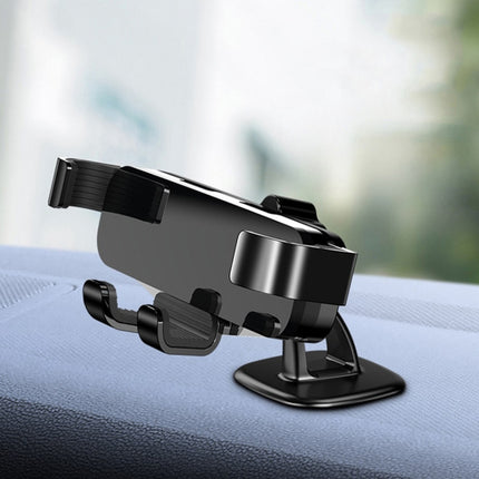 650 Vehicle-mounted Mobile Phone Gravity Bracket Air Outlet Navigation Holder, Silver, Black, Paste Silver, Paste Black