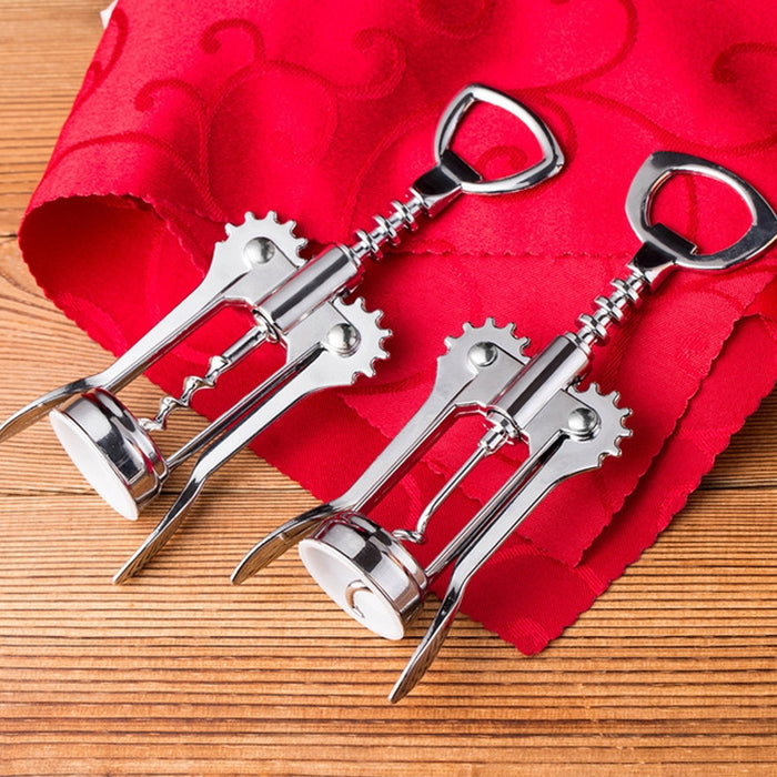 2 PCS Multifunctional Zinc Alloy Red Wine Bottle Opener Kitchen Supplies Gadgets, Zinc Alloy Bottle Opener