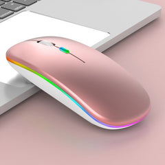 3 Keys RGB Backlit Silent Bluetooth Wireless Dual Mode Mouse