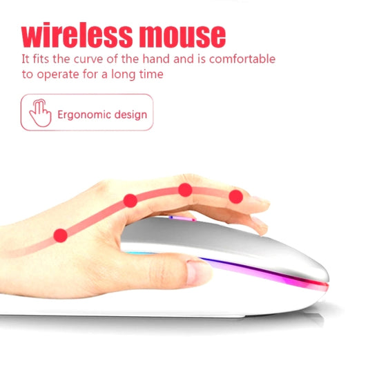 3 Keys RGB Backlit Silent Bluetooth Wireless Dual Mode Mouse