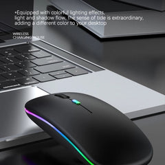 3 Keys RGB Backlit Silent Bluetooth Wireless Dual Mode Mouse