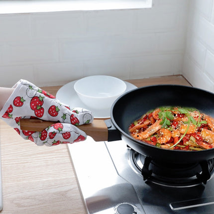 5 Sets 2 in 1 Thickened Microwave Oven High Temperature Resistant Plus Velvet Insulation Gloves Set, 5 Sets