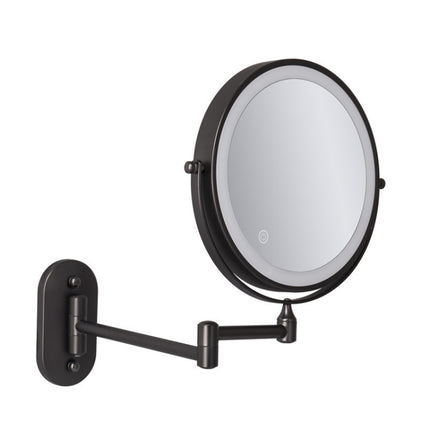 8 Inch Wall-Mounted Double-Sided Makeup Mirror LED Three-Tone Light Bathroom Mirror White Light