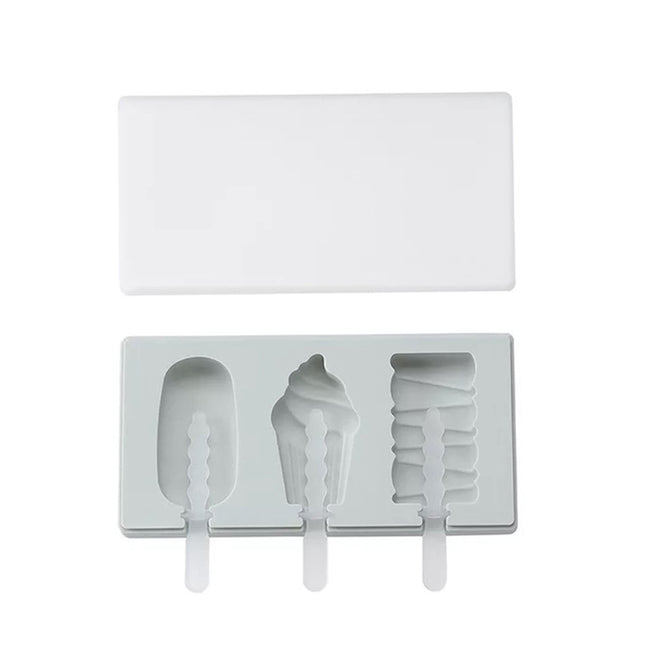 Silicone Cartoon Homemade Handmade DIY Ice Cream Popsicle Mould with Lid, Color Random Delivery, Fruit Woodpecker, Ice Cream, Snowman Hippo Bunny