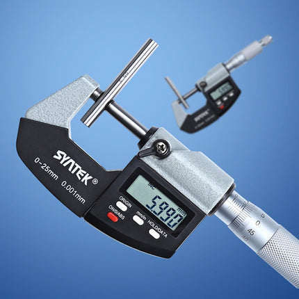 Digital Display Outer Diameter Micrometer 0.001mm High Precision Electronic Spiral Micrometer Thickness Gauge, 0-25mm, 25-50mm, 50-75mm, 75-100mm