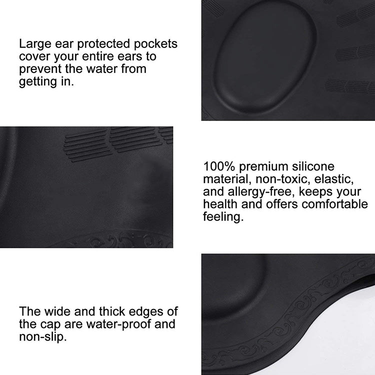 Silicone Ear Protection Waterproof Swimming Cap for Adults with Long Hair, Long Hair Swimming Cap(Black), Long Hair Swimming Cap(Blue), Long Hair Swimming Cap(Pink), Long Hair Swimming Cap(Silver), Long Hair Swimming Cap(Yellow)������������������������...