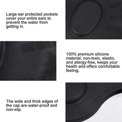 Silicone Ear Protection Waterproof Swimming Cap for Adults with Long Hair, Long Hair Swimming Cap(Black), Long Hair Swimming Cap(Blue), Long Hair Swimming Cap(Pink), Long Hair Swimming Cap(Silver), Long Hair Swimming Cap(Yellow)������������������������...