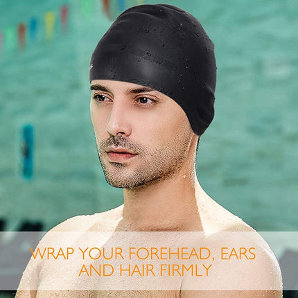 Silicone Ear Protection Waterproof Swimming Cap for Adults with Long Hair, Long Hair Swimming Cap(Black), Long Hair Swimming Cap(Blue), Long Hair Swimming Cap(Pink), Long Hair Swimming Cap(Silver), Long Hair Swimming Cap(Yellow)������������������������...