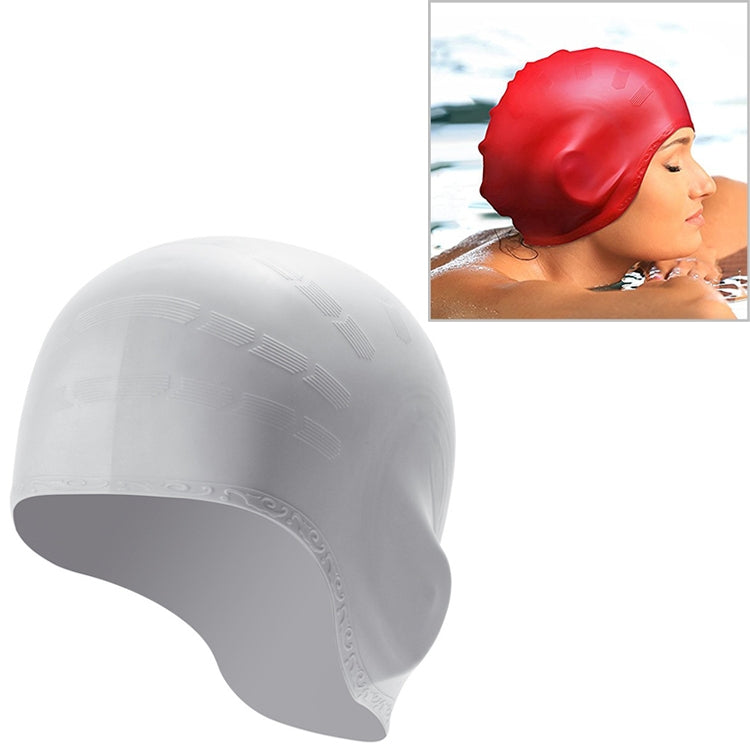 Silicone Ear Protection Waterproof Swimming Cap for Adults with Long Hair, Long Hair Swimming Cap(Black), Long Hair Swimming Cap(Blue), Long Hair Swimming Cap(Pink), Long Hair Swimming Cap(Silver), Long Hair Swimming Cap(Yellow)������������������������...