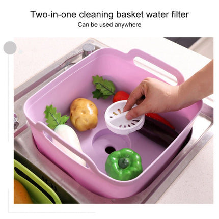 2 PCS Multifunctional Mobile Sink Kitchen Plastic Vegetable Washing Basket Fruit And Vegetable Storage Drain Basket