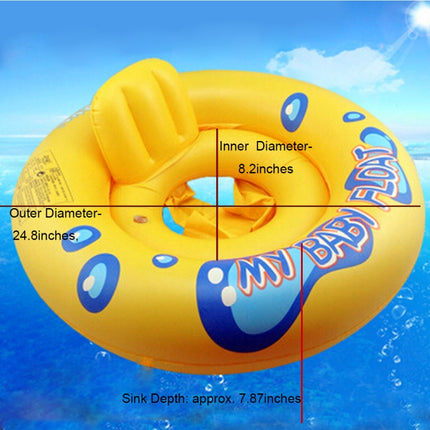 Infant Anti Backwards Swimming Seat Baby Inflatable Swimming ring, Inner Ring Diameter: 36cm
