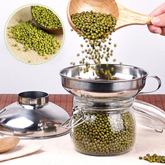 Household Kitchen 304 Stainless Steel Large Caliber Small Food Funnel, Steel Funnel