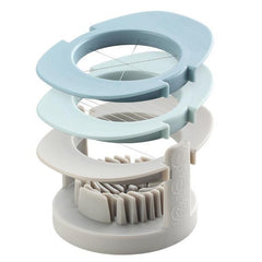3 in 1 Multifunctional Egg Cutter Half-cut Egg Tool, Blue, Orange, Colorful