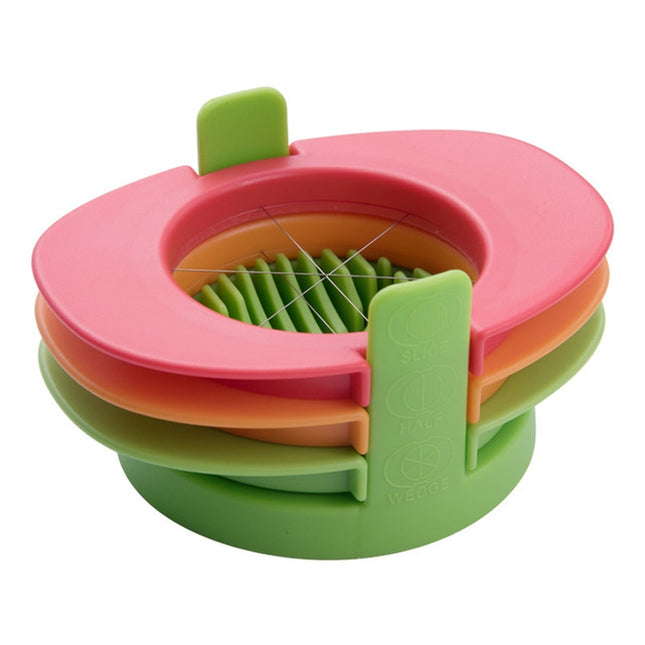 3 in 1 Multifunctional Egg Cutter Half-cut Egg Tool, Orange, Colorful