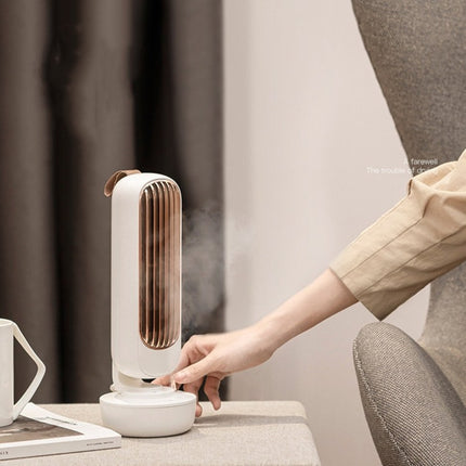 Retro Humidification Tower Fan USB Leafless Fan Water Cooling Spray Humidification Desktop Fan Cooler