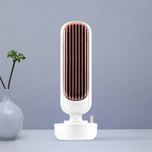 Retro Humidification Tower Fan USB Leafless Fan Water Cooling Spray Humidification Desktop Fan Cooler