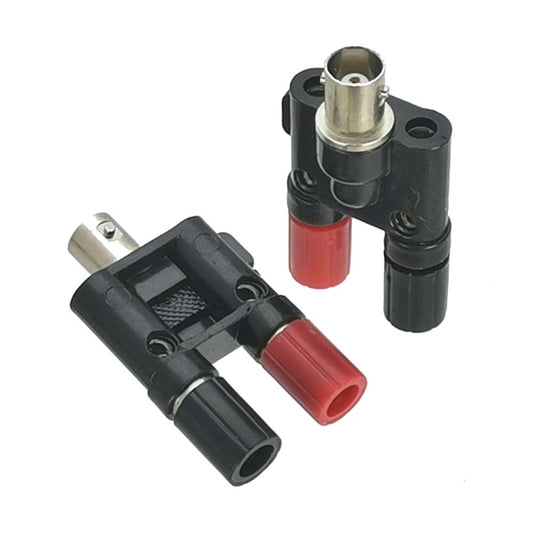 5pcs BNC Female Jack To Dual Banana Female Jack RF Adapter Coaxial Connector, BNC Female to Dual Banana Female