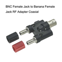 5pcs BNC Female Jack To Dual Banana Female Jack RF Adapter Coaxial Connector, BNC Female to Dual Banana Female