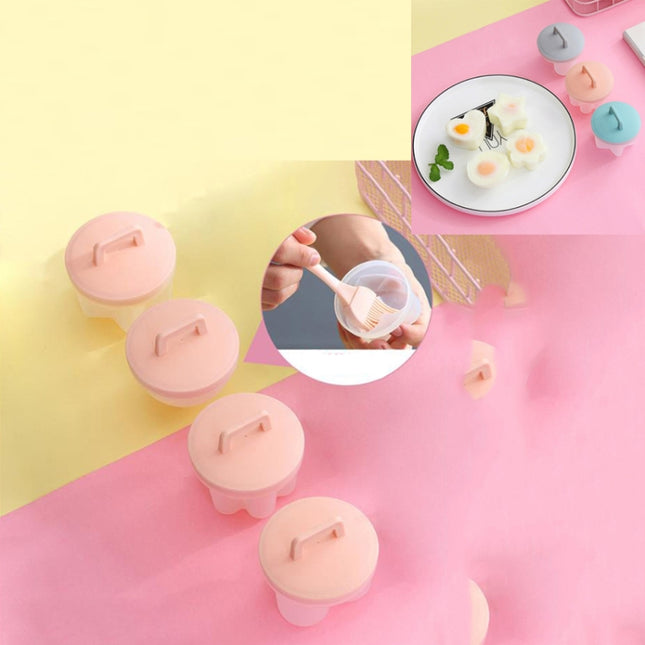 4 in 1 Home Creative Kitchen Steaming Egg Set with Oil Brush