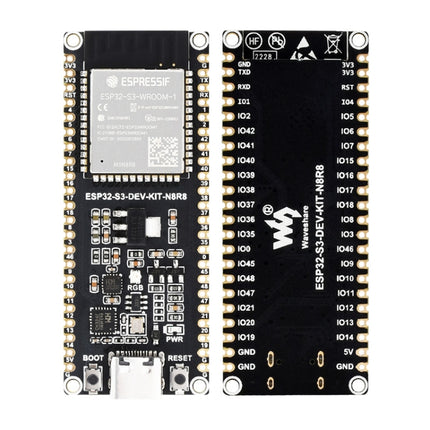 Waveshare ESP32-S3 Microcontroller 2.4GHz Wi-Fi Development Board ESP32-S3-WROOM-1-N8R8 Module, 24263, 24363