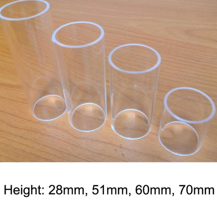 5PCS Acrylic Guitar Slide Tube Folk Slide Block, 28mm(Transparent), 51mm(Transparent), 60mm(Transparent), 70mm(Transparent)