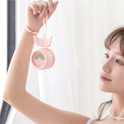 USB Charging Fan Brushless Hanging Neck Mini Sling Lazy Fan, Angel Blue, Angel White, Angel Pink