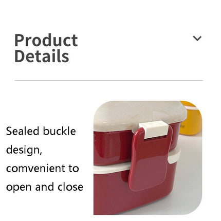 Cute Rabbit Double Layer Plastic Lunch Box Large Capacity Portable Lunch Box, Style:, Small Red, Small Green, Small Yellow, Large Red, Large Green, Large Yellow