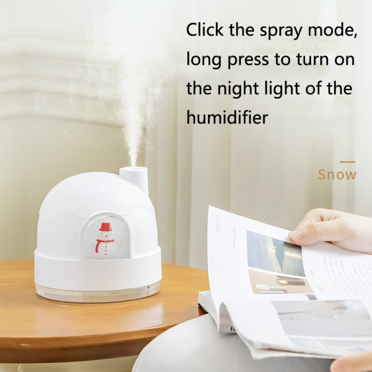 Snowman Humidifier Night Light USB Mute Cute Desktop Air Mini Atomizer Air Humidifier, ZAY-H006 Plug-in, ZAY-H006 Charge