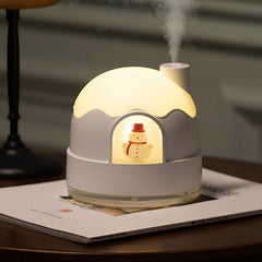 Snowman Humidifier Night Light USB Mute Cute Desktop Air Mini Atomizer Air Humidifier, ZAY-H006 Plug-in, ZAY-H006 Charge