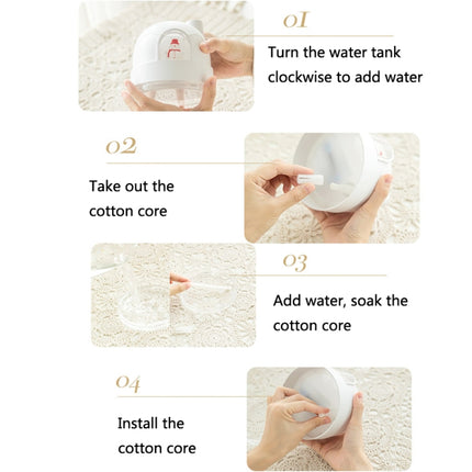 Snowman Humidifier Night Light USB Mute Cute Desktop Air Mini Atomizer Air Humidifier, ZAY-H006 Plug-in, ZAY-H006 Charge