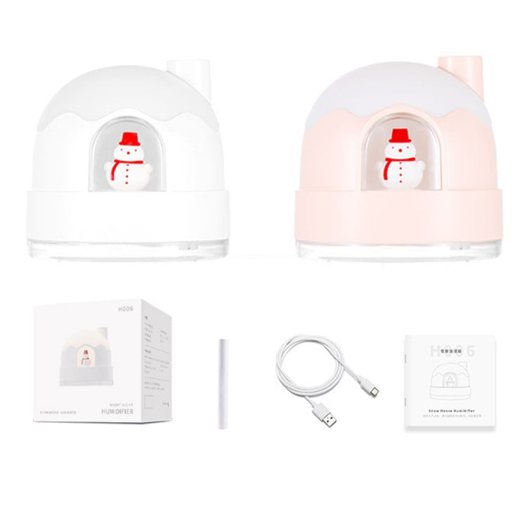 Snowman Humidifier Night Light USB Mute Cute Desktop Air Mini Atomizer Air Humidifier, ZAY-H006 Plug-in, ZAY-H006 Charge