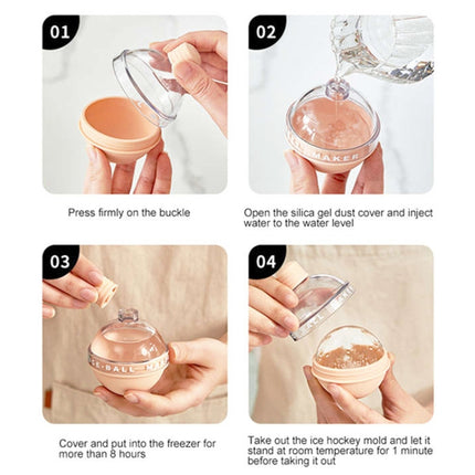 2PCS Home Whiskey Bulb Ice Ball Ice Cube Silicone Mold With Funnel, With Funnel+Sky Blue, With Funnel+Lavender Purple, With Funnel+Cherry Blossom Pink, With Funnel+Banana Yellow