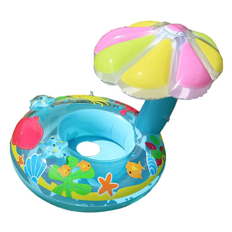 Children Environmental Protection PVC Inflatable Sunshade Mushroom Shape Seat Swimming Ring, Mushroom(Blue), Mushroom(Pink)