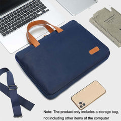 For MacBook 15.6-16.1 Inches MAHOO 10188 Ultra-Thin Hand Computer Bag Messenger Laptop Bag, Khaki, Dark Blue, Gray, Gray+Gray PU Power Bag, Dark Blue+Black PU Power Bag, Khaki+Gray PU Power Bag, Gray+Gray Mouse Pad, Dark Blue+Black Mouse Pad
