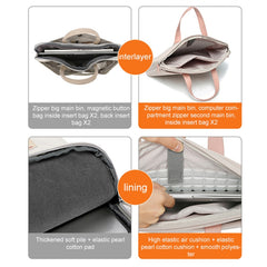 For MacBook 15.6-16.1 Inches MAHOO 10188 Ultra-Thin Hand Computer Bag Messenger Laptop Bag, Khaki, Dark Blue, Gray, Gray+Gray PU Power Bag, Dark Blue+Black PU Power Bag, Khaki+Gray PU Power Bag, Gray+Gray Mouse Pad, Dark Blue+Black Mouse Pad
