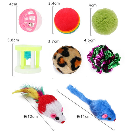 Pet Cat Toy Feather Mouse Funny Cat Channel Sisal Ball Molar Toys, 28 in 1 Cat Toy