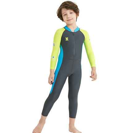 DIVE&SAIL Children Diving Suit Outdoor Long-sleeved One-piece Swimsuit Sunscreen Swimwear