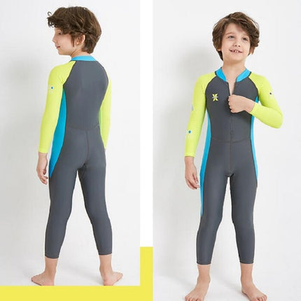 DIVE&SAIL Children Diving Suit Outdoor Long-sleeved One-piece Swimsuit Sunscreen Swimwear