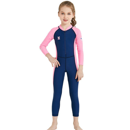 DIVE&SAIL Children Diving Suit Outdoor Long-sleeved One-piece Swimsuit Sunscreen Swimwear