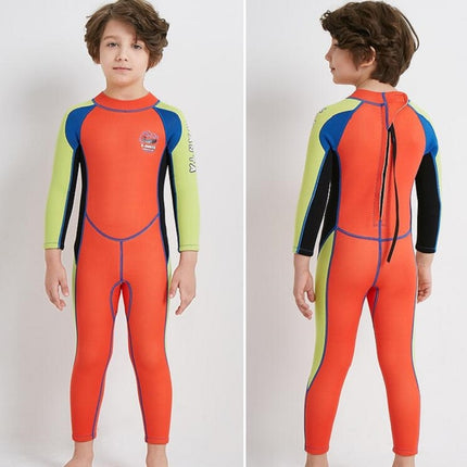 DIVE&SAIL WS-18816 Children Diving Suit One-piece Long-sleeved Swimsuit Sunscreen Hot Spring Surfing Suit