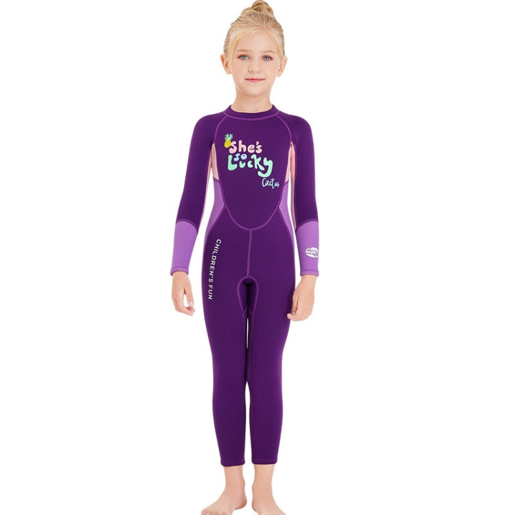 DIVE&SAIL Children Warm Swimsuit One-piece Wetsuit Long Sleeve Cold-proof Snorkeling Surfing Suit