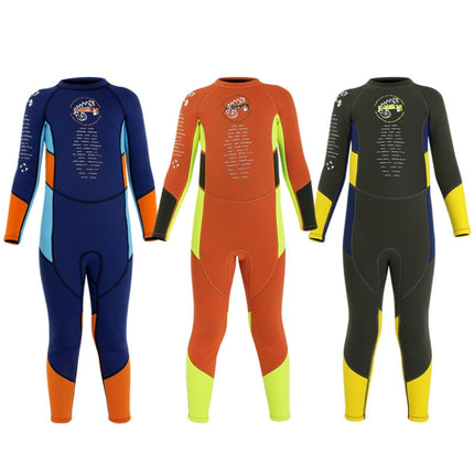 DIVE & SAIL M150501K Children Warm Swimsuit 2.5mm One-piece Wetsuit Long-sleeved Cold-proof Snorkeling Surfing Anti-jellyfish Suit