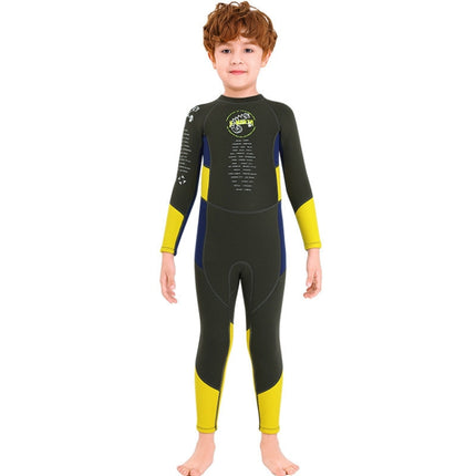 DIVE & SAIL M150501K Children Warm Swimsuit 2.5mm One-piece Wetsuit Long-sleeved Cold-proof Snorkeling Surfing Anti-jellyfish Suit