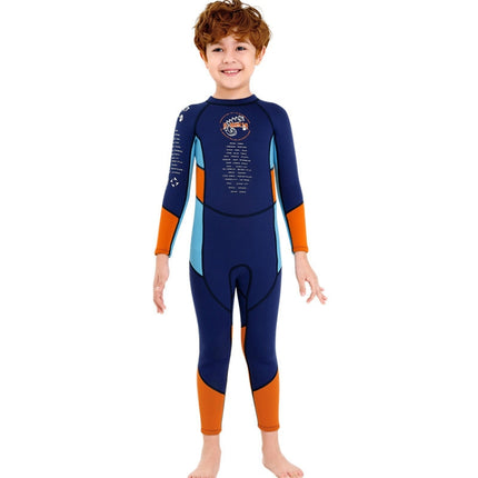 DIVE & SAIL M150501K Children Warm Swimsuit 2.5mm One-piece Wetsuit Long-sleeved Cold-proof Snorkeling Surfing Anti-jellyfish Suit
