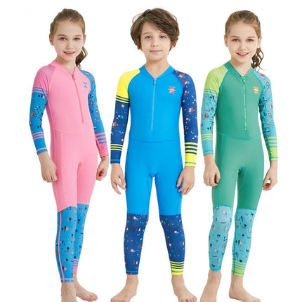 DIVE & SAIL LS-18822 Children Diving Suit Outdoor Sunscreen One-piece Swimsuit