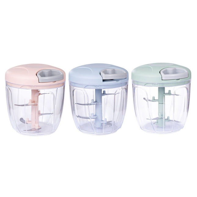 Multi-function Hand-pull Type Vegetable Cutter Household Meat Grinder Pounding Garlic Machine Random Color Delivery