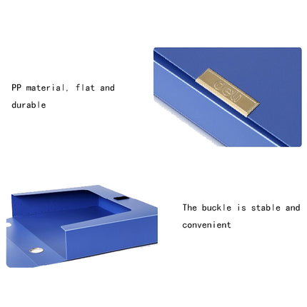 Deli 5683 File Box A4 Plastic File Box 55mm Office Storage Box Information Box