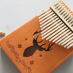 17-tone Kalimba Portable Thumb Piano, Mahogany-Classic Deer, Bamboo-Classic Deer, Mahogany-Sun God, Mahogany-Six-Pointed Star, Mahogany-Blue (Classic Deer), Spruce-Classic Deer, White-Classic Deer, Acacia-Classic Deer, Sapele-Classic Deer��������������...